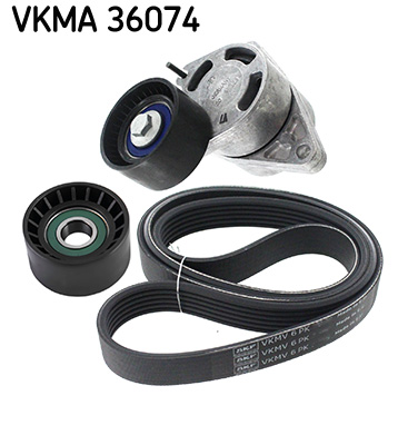 V formos rumbuotas diržas, komplektas - VKMA 36074 SKF
